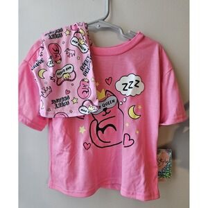 Girls Freestyle Pink‎ "Nap Queen" Pajamas Short Set Sz 4T